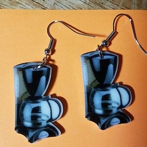 Coffee Pot Earrings Food